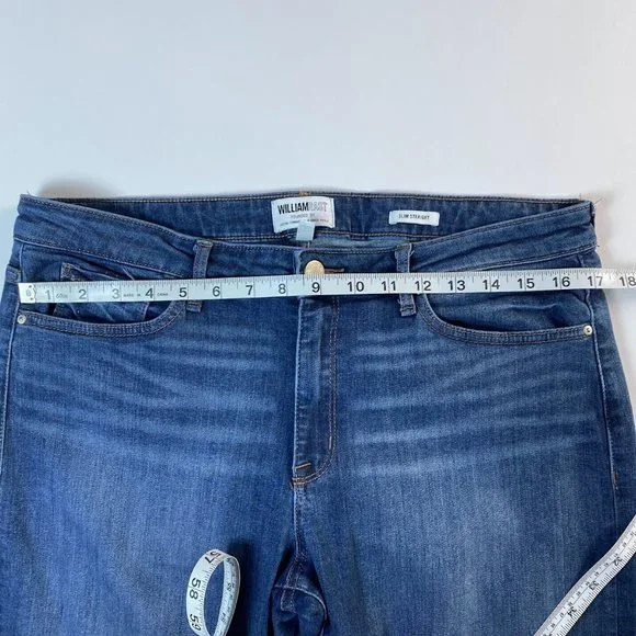 William Rast, blue mid rise Slim Straight jeans, size 12/31 - Picture 6 of 9